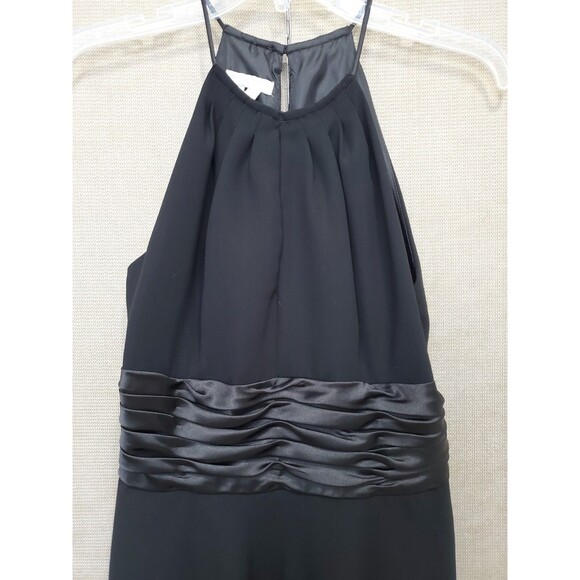 London Times Black Sleeveless Halter Keyhole Fit & Flare Cocktail Dress Size 8 - Picture 2 of 9